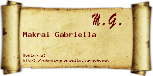 Makrai Gabriella névjegykártya